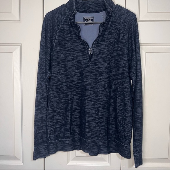 Abercrombie & Fitch Quarter Zip Soft Knit Pullover Sweater Size Small Y2K Style - Picture 1 of 11